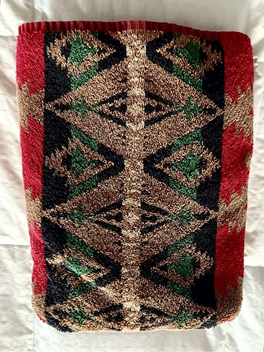 Ralph Lauren Vintage bath Towel Western, American Indian Pattern